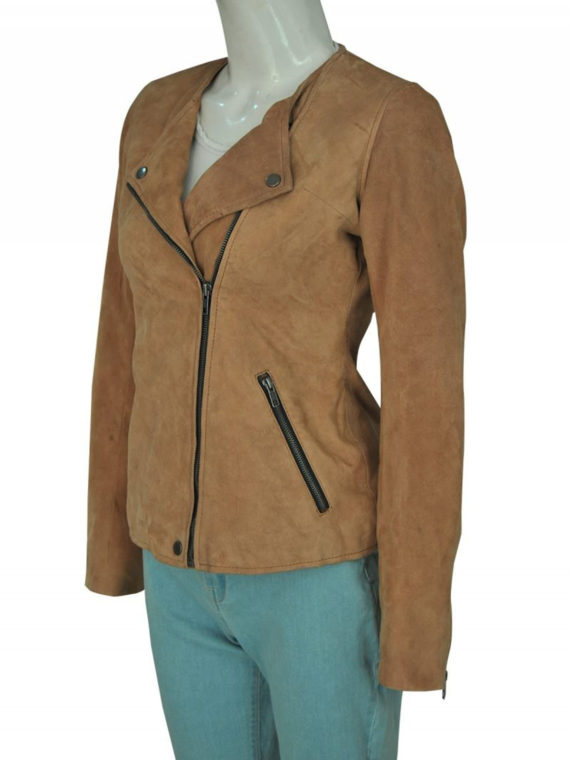 Linda Cardellini Dead Me Suede Brown Jacket