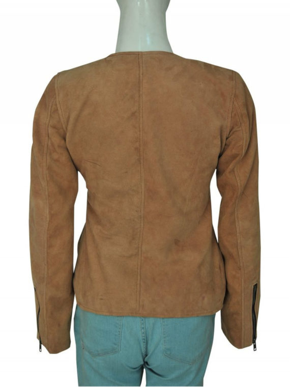 Linda Cardellini to Me Suede Brown Jacket