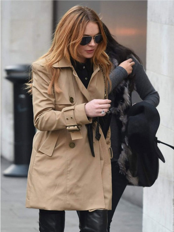 Lindsay Lohan Double Coat