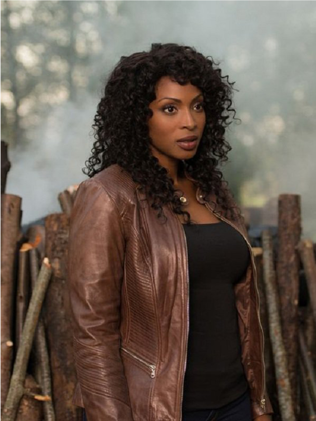 Lisa Berry Supernatural Brown Leather Jacket