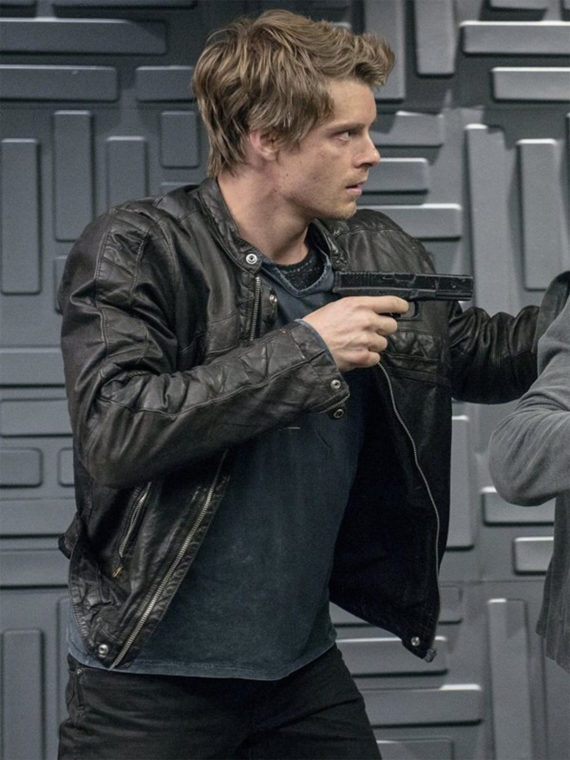 Luke Mitchell The Tomorrow People Black Leather Jacket