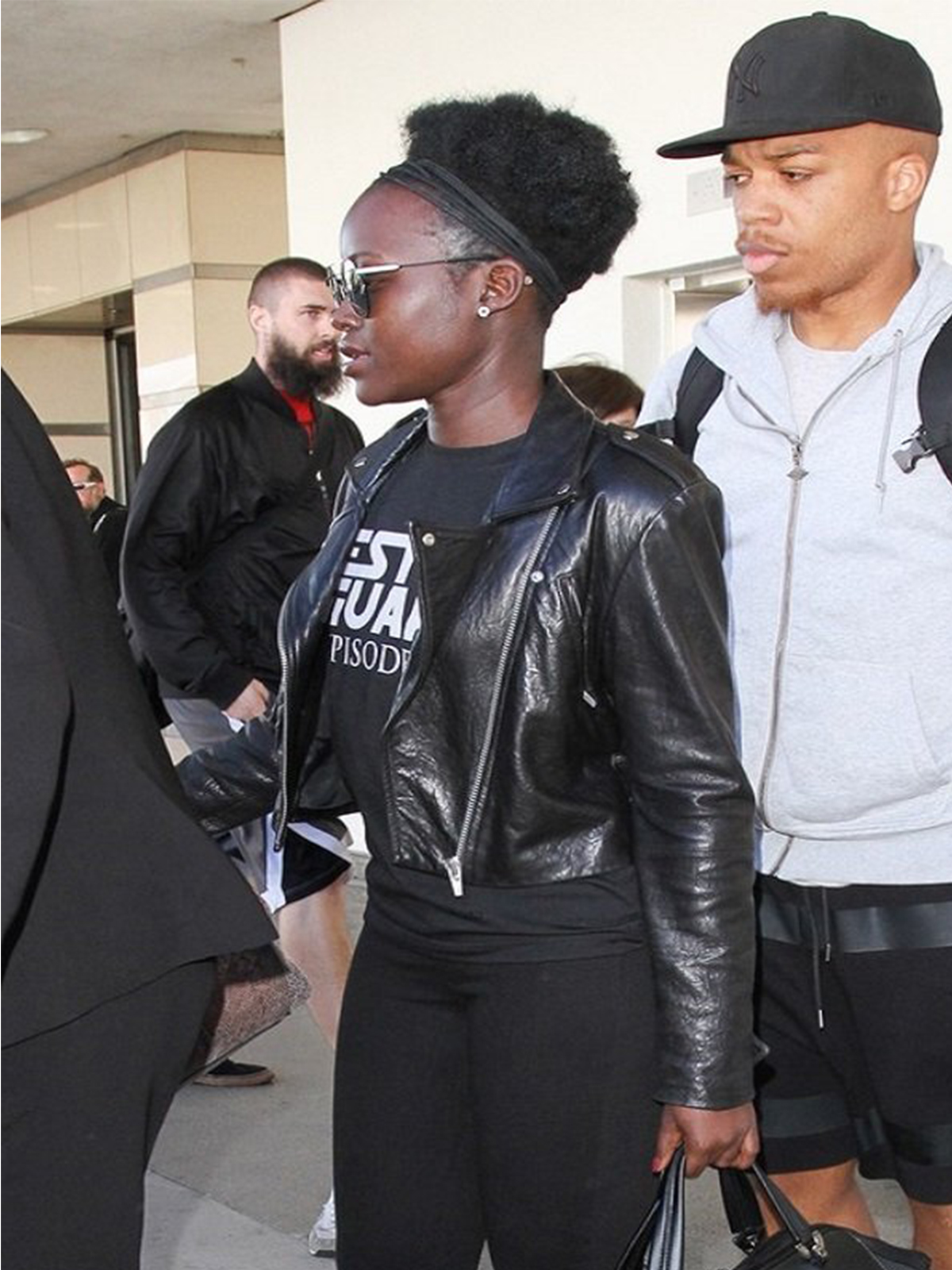 Lupita Nyong’o Star Leather Jacket