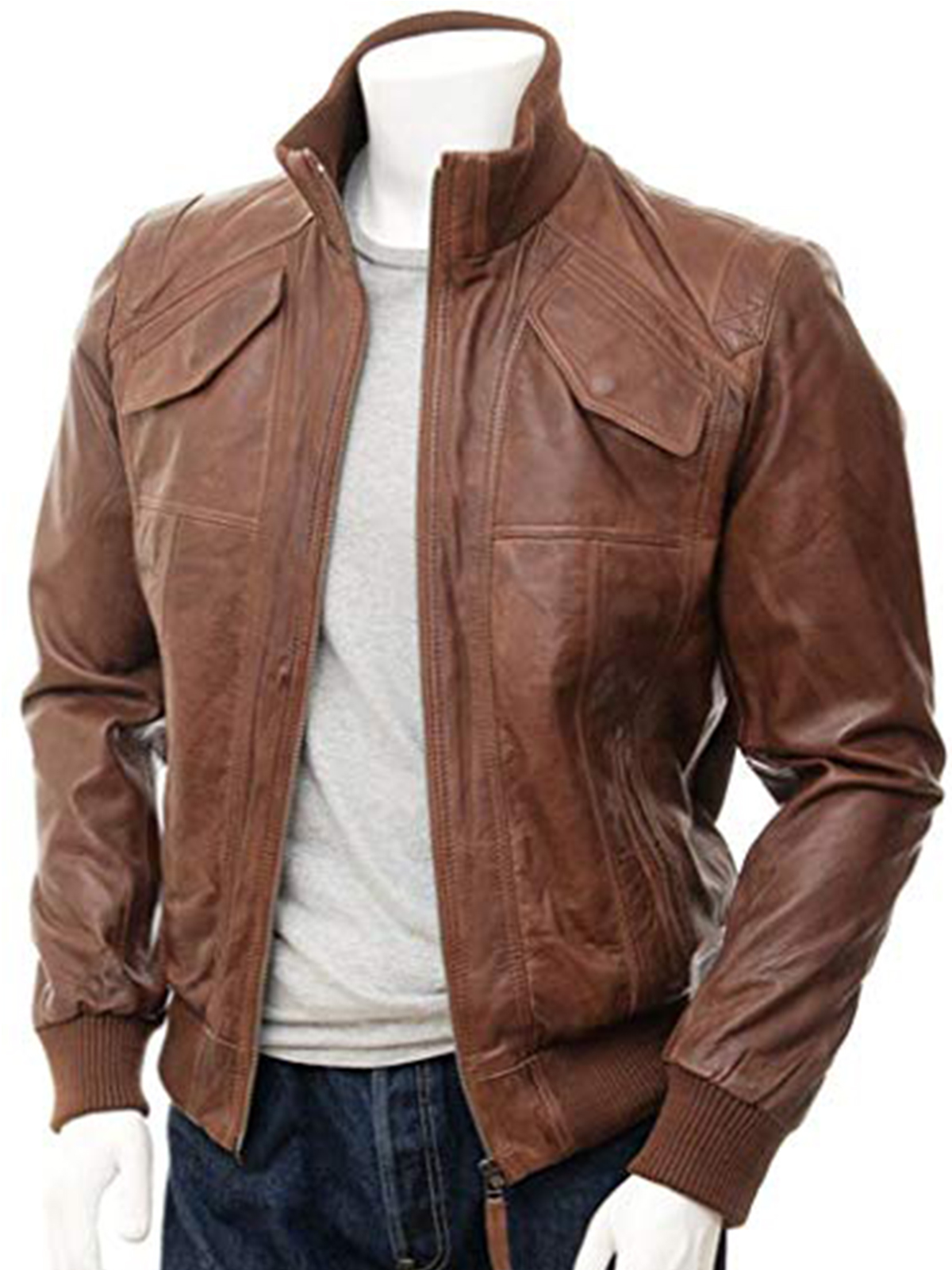 MEN’S SOFT LAMBSKIN BOMBER LEATHER JACKET