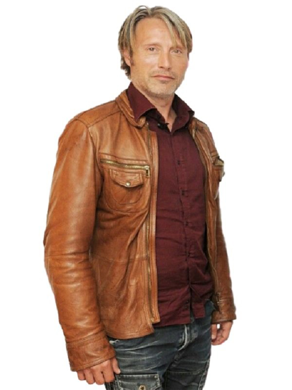 Mads Mikkelsen Leather Jacket