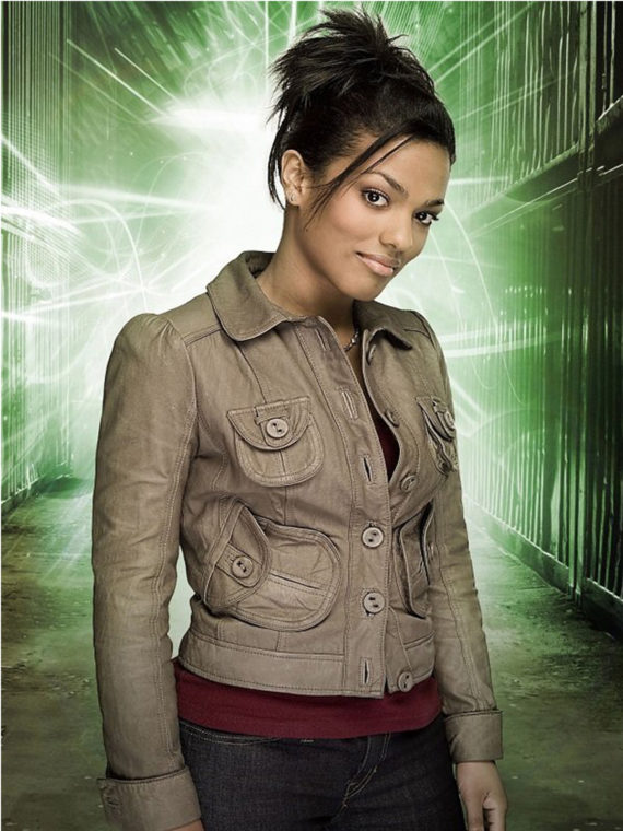 Martha Jones Stylish Grey Leather Jacket