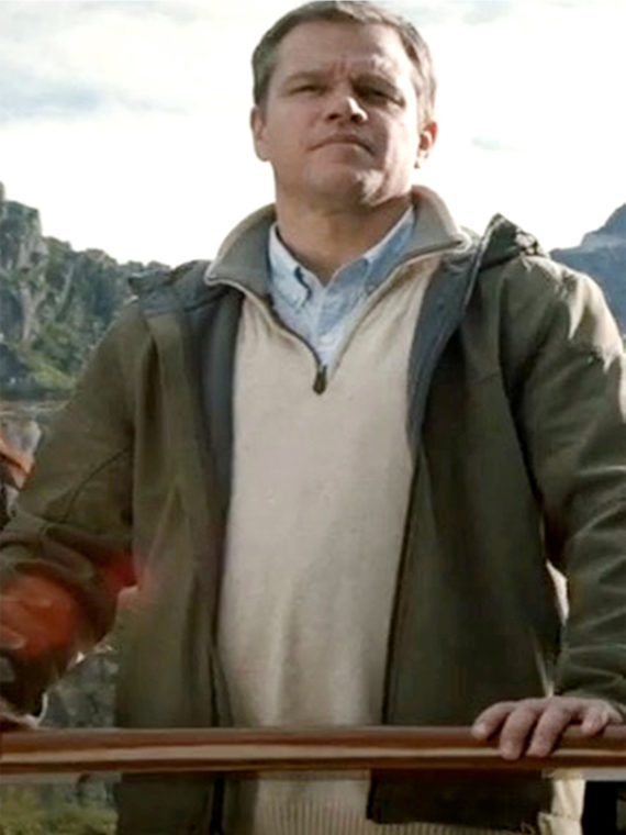 Matt Damon Downsizing Cotton Hoodie Jacket