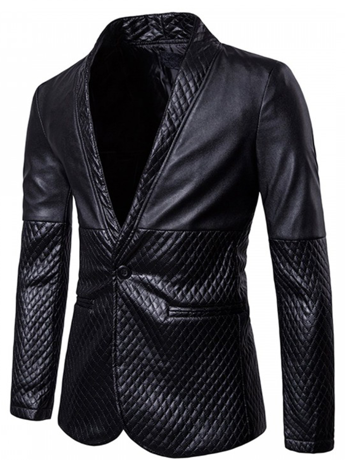 Men Stylish Black Leather Blazer