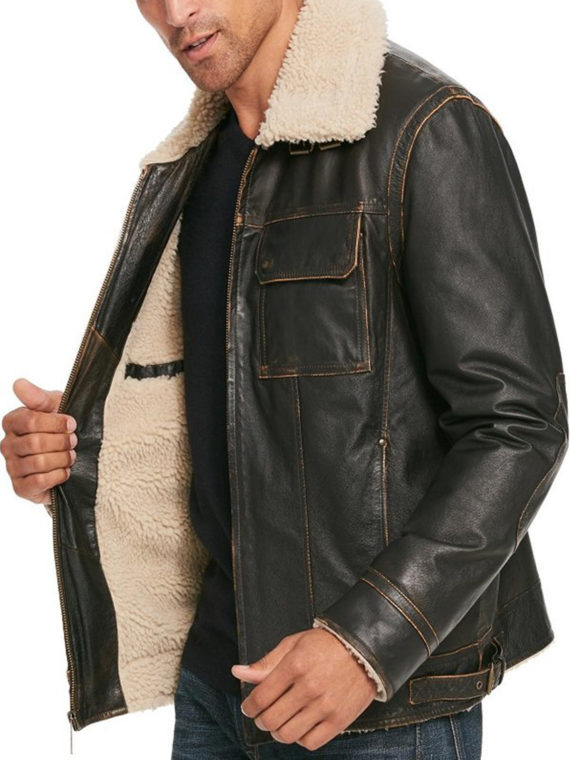 Mens Bomber Flying Aviator Jacket