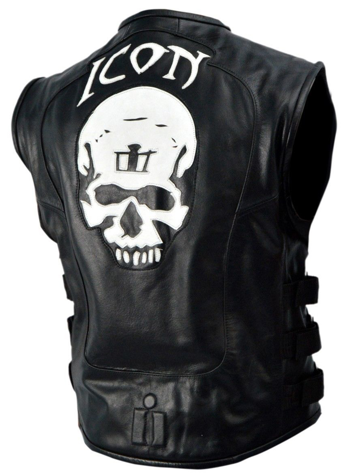 Men’s Skull Regulator Icon Biker Leather Vest