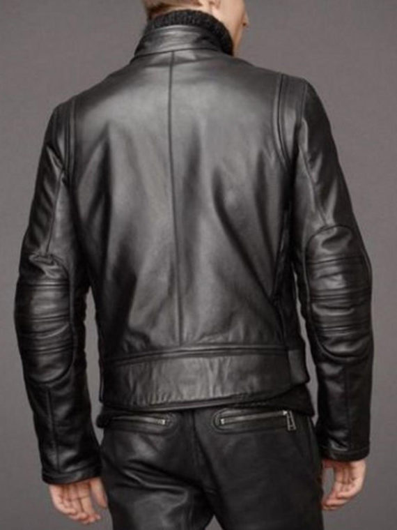 Men’s Slim Fit Biker Black Jacket