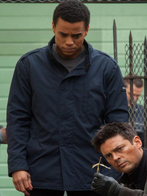 Michael Ealy Almost Human Blue Cotton Jacket - Image 6