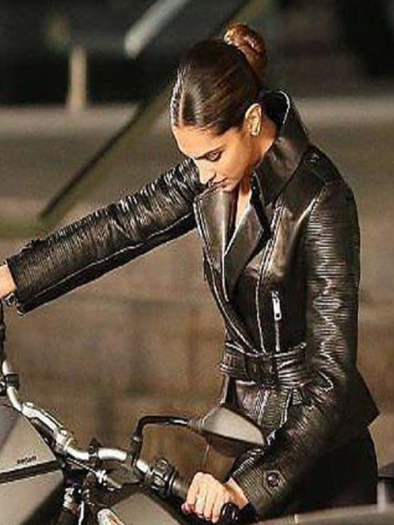 Movie Deepika Padukone Black Jacket