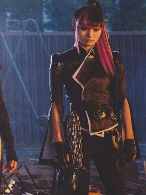 Shioli Kutsuna Black Leather Deadpool Jacket - Image 2