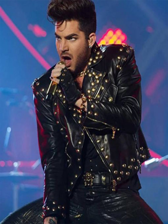 Adam Lambert Black Leather Jacket