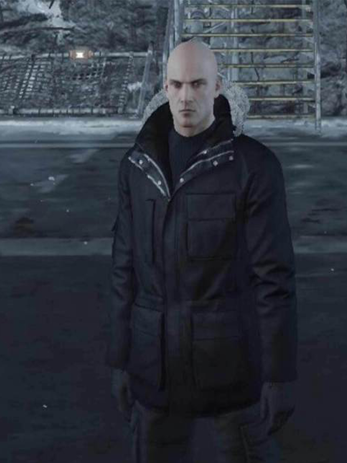 Agent 47 Hitman Cotton Black Parka