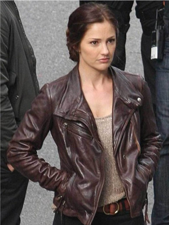 Minka Kelly Almost Human Leather Jacket