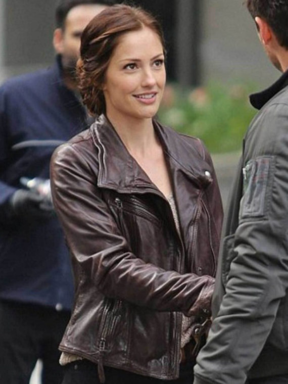 Minka Kelly Almost Leather Jacket