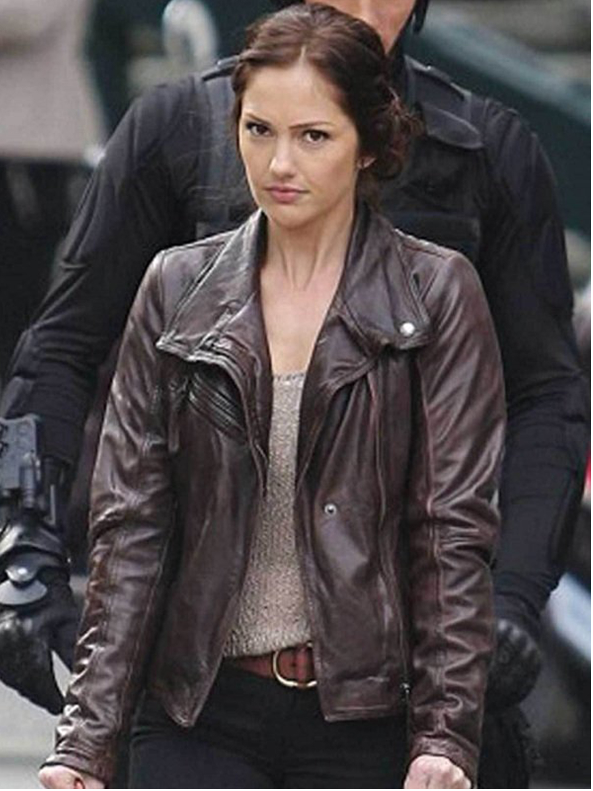 Minka Kelly Human Leather Jacket