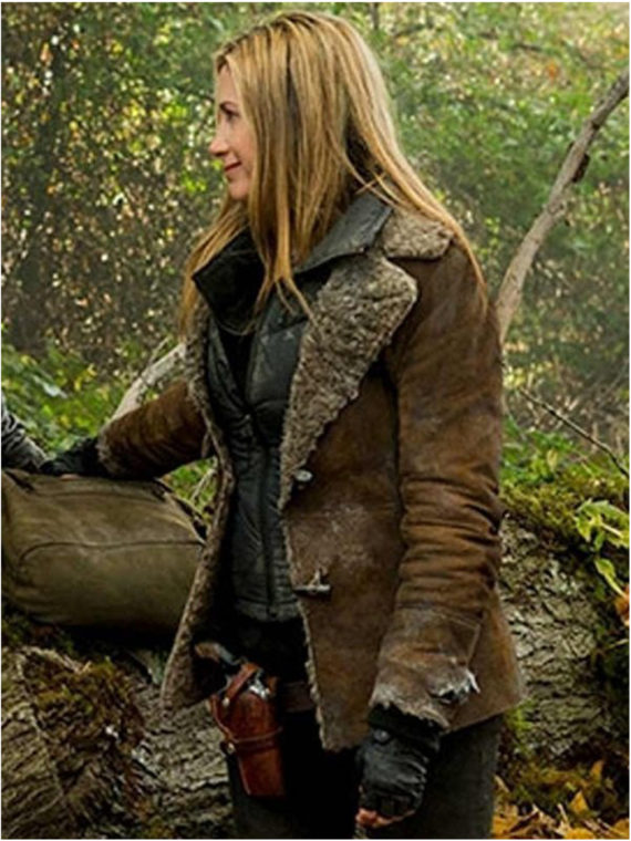 Mira Sorvino Falling Skies Suede Jacket