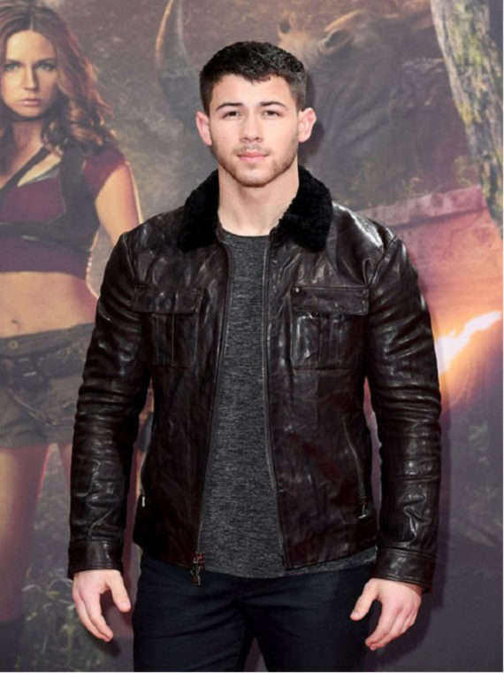 Nick Jonas Jumanji Leather Jacket