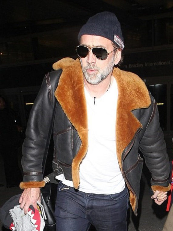 Nicolas Cage Furry Pilot Jacket