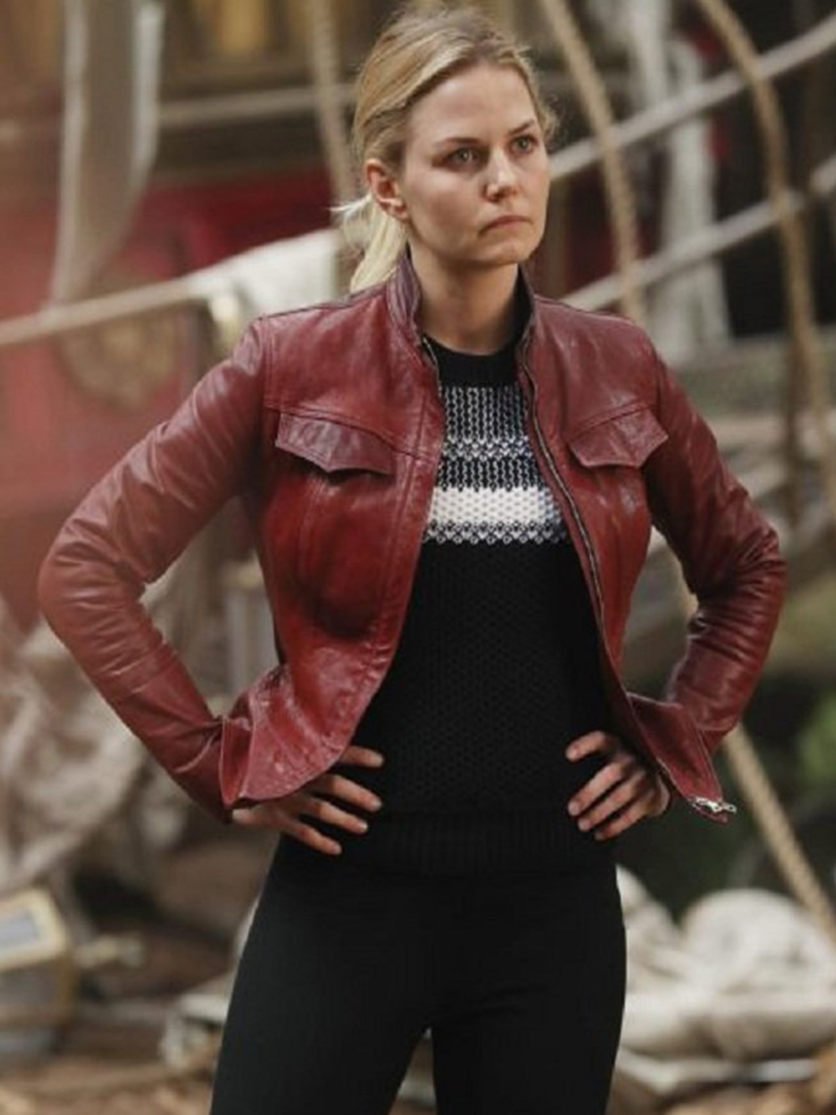 Once Upon A Time Jennifer Morrison Maroon Jacket