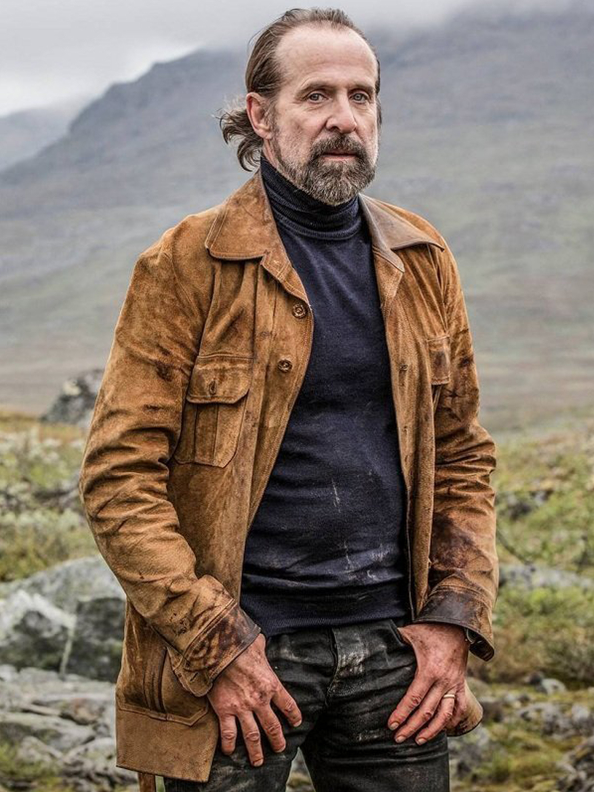 Peter Stormare Midnight Sun Brown Suede Jacket