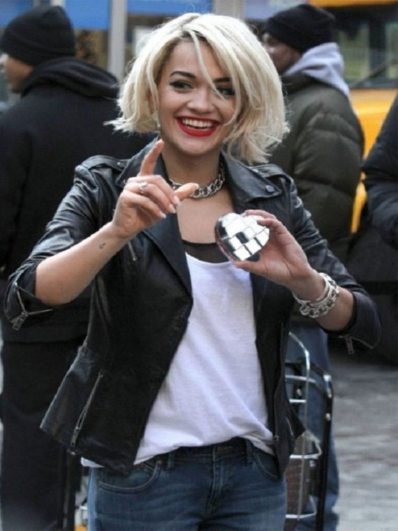 Rita Ora Black Jacket