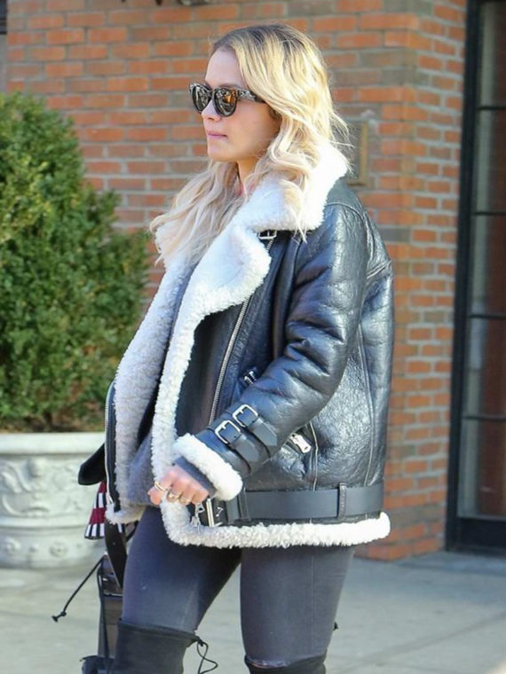 Rita Ora Moto Black Leather Jacket