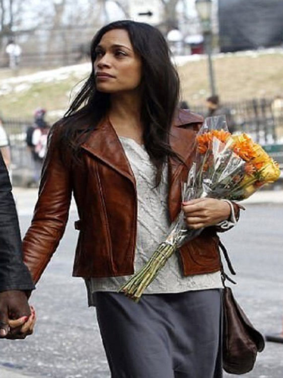 Rosario Dawson Defenders Brown Jacket