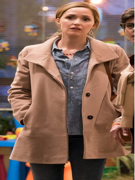 Rose Byrne Instant Family Brown Coat