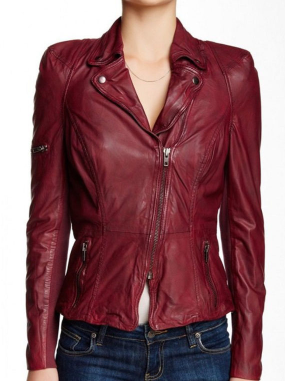 Rosie Huntington Ladies Leather Jacket