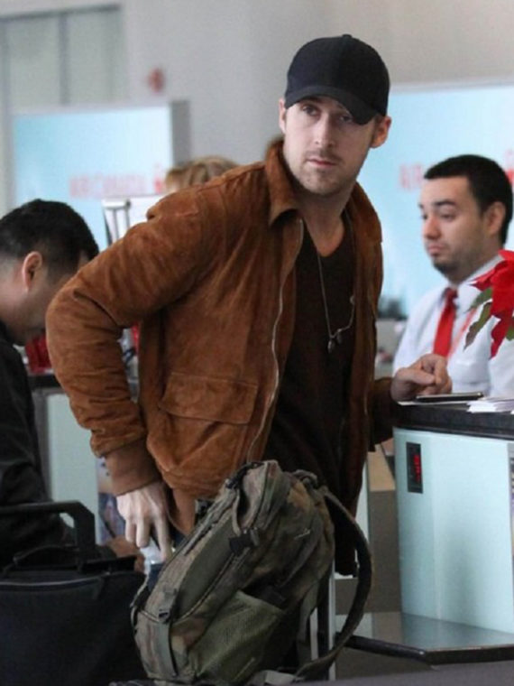 Ryan Gosling Brown Leather Jacket