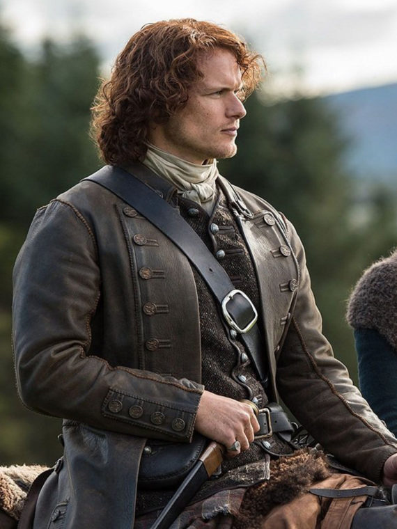 Sam Heughan Outlander Leather Coat