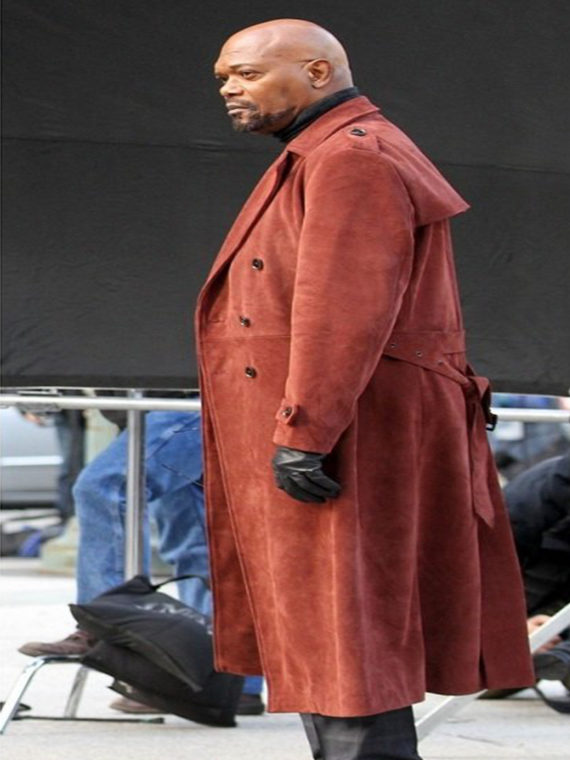 Samuel L Jackson Shaft Leather Coat