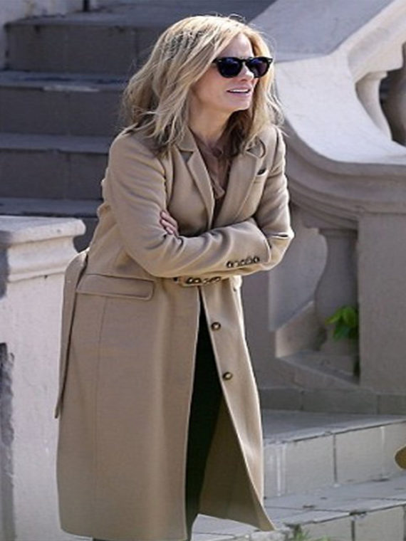 Sandra Bullock Beige Coat