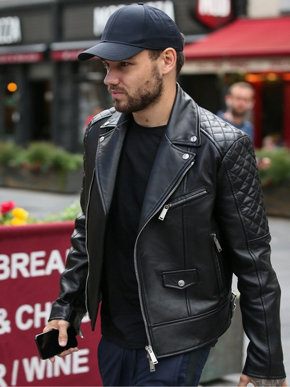 Singer Liam Black Leather Jacket