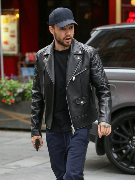 Singer Liam Payne Black Leather Jacket