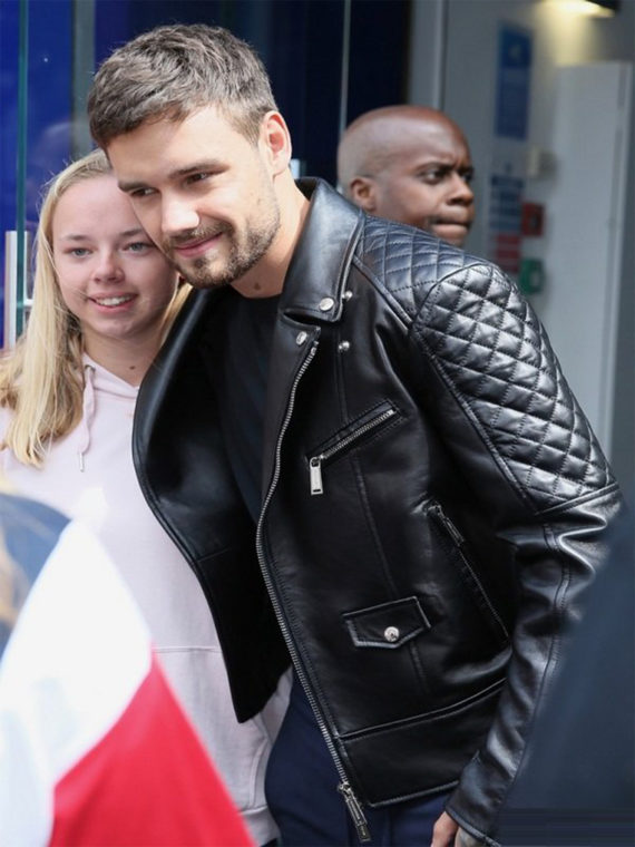 Singer Liam Payne Black Leather Jacket - Image 5