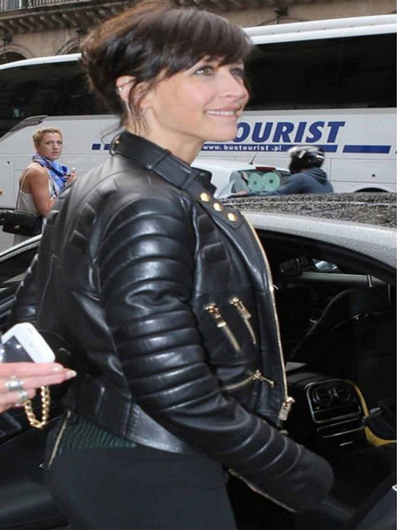 Sophie Marceau Padded Black Jacket