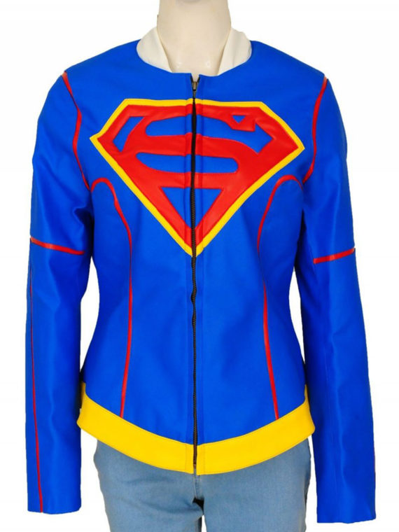 Super girl Cosplay Leather Jacket