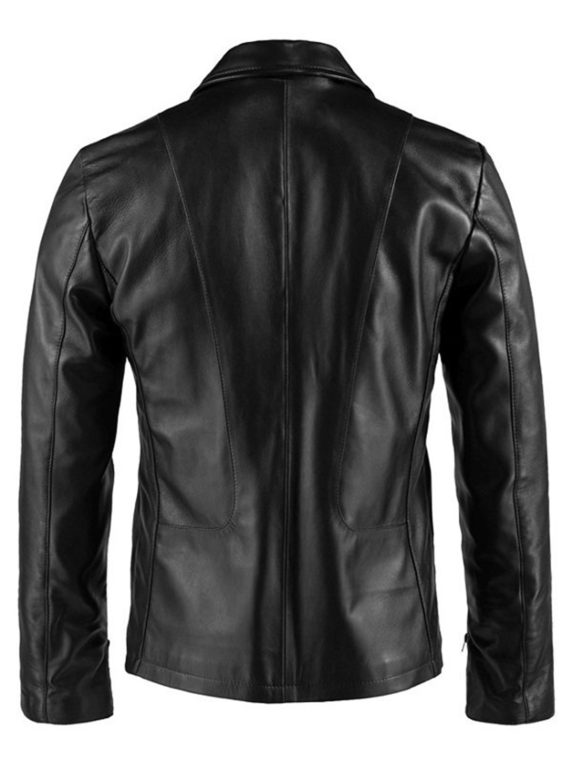 Superfly Vintage Style Leather Jacket with slim piping design