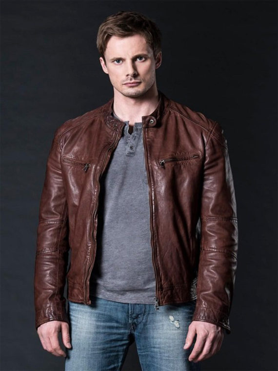 TV Series Damien Leather Brown Jacket