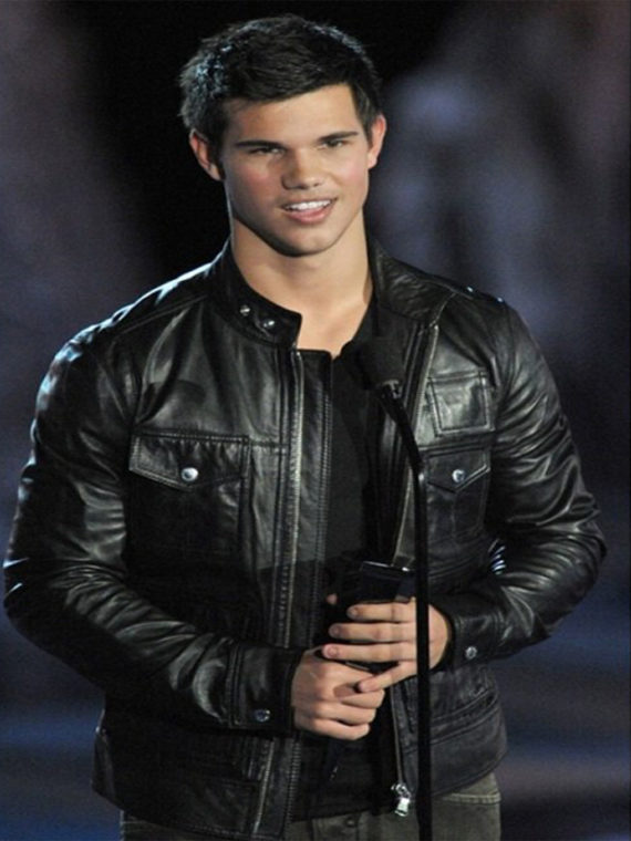 Taylor Lautner Black Leather Jacket - Image 3