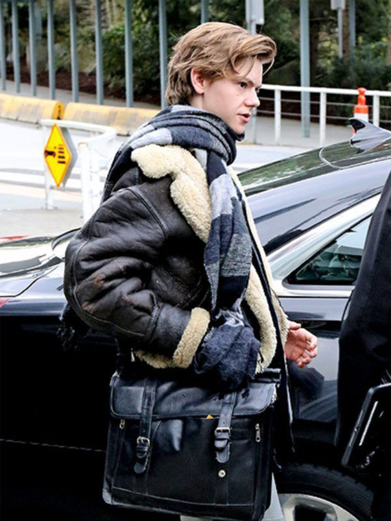 Thomas Brodie-Sangster Leather Jacket