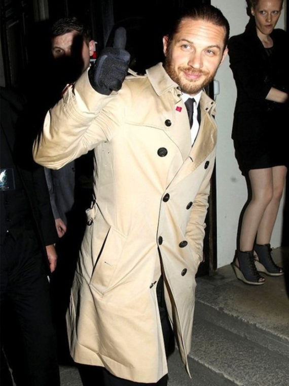 Tom Hardy Double Breasted Trench Coat