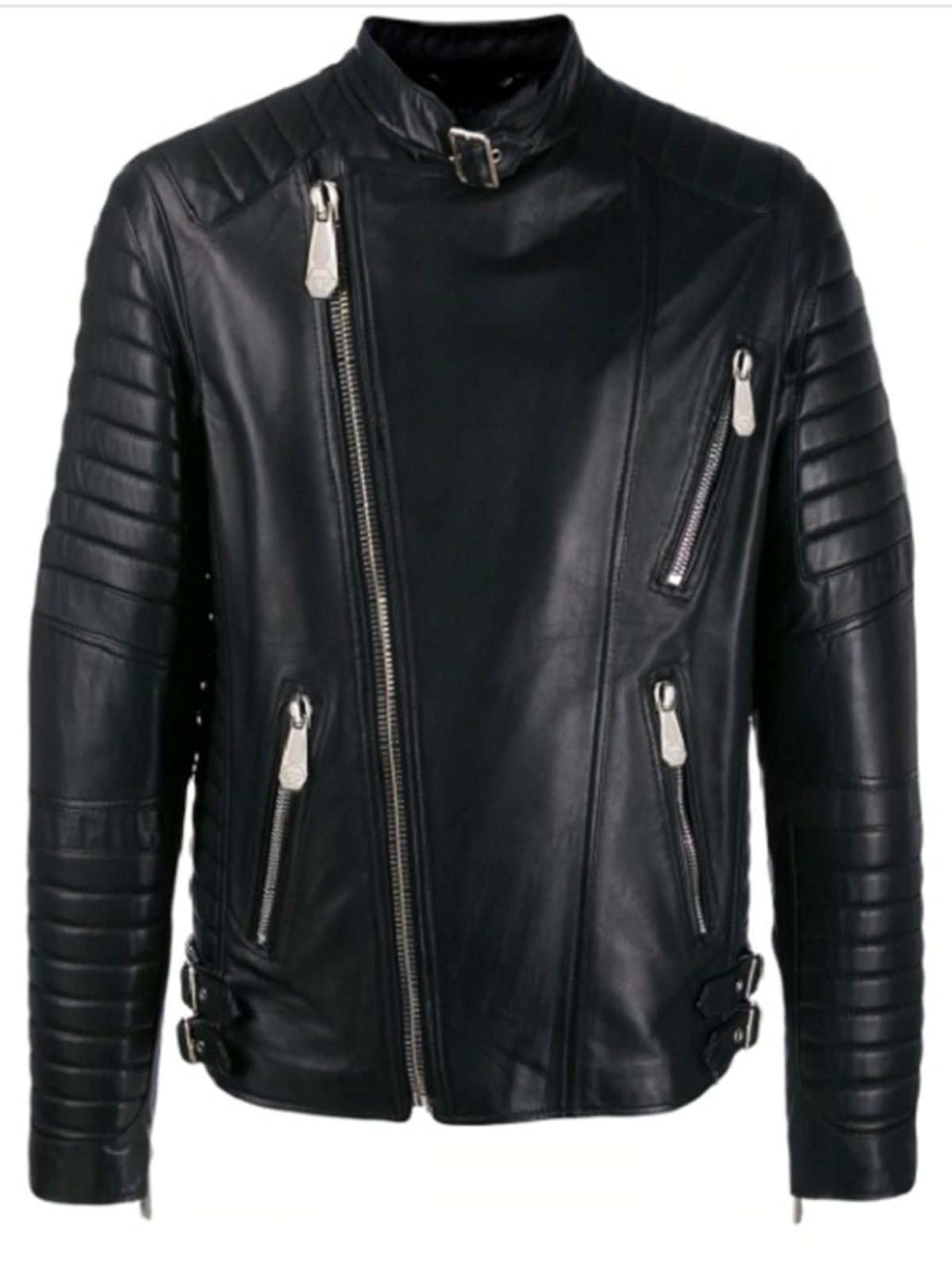 Trendy Black Color Biker Jacket For Men