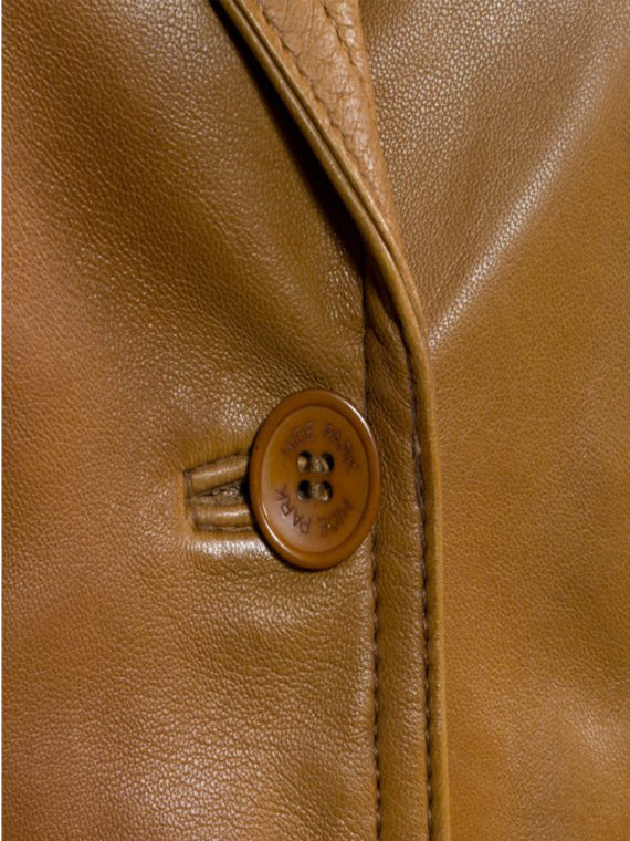 Trendy Women’s Tan Leather Blazer