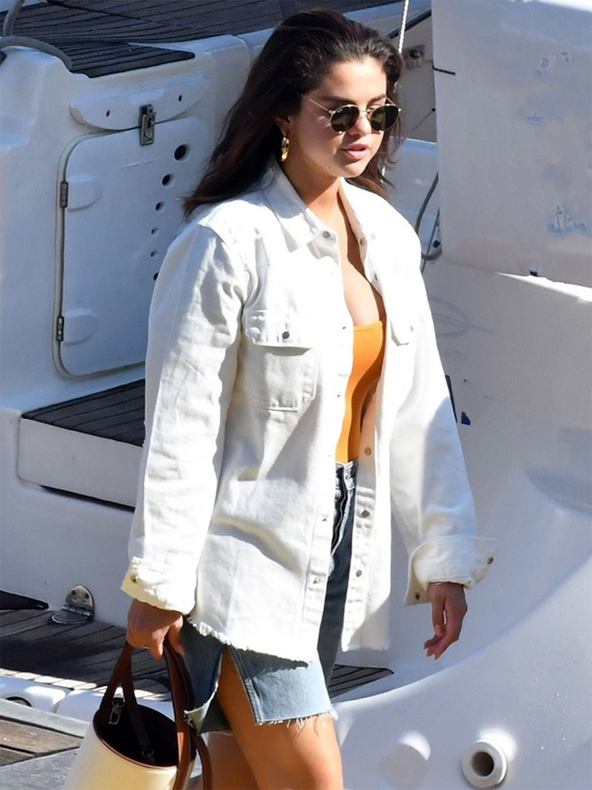 Vacation Style Selena Gomez Cotton Jacket