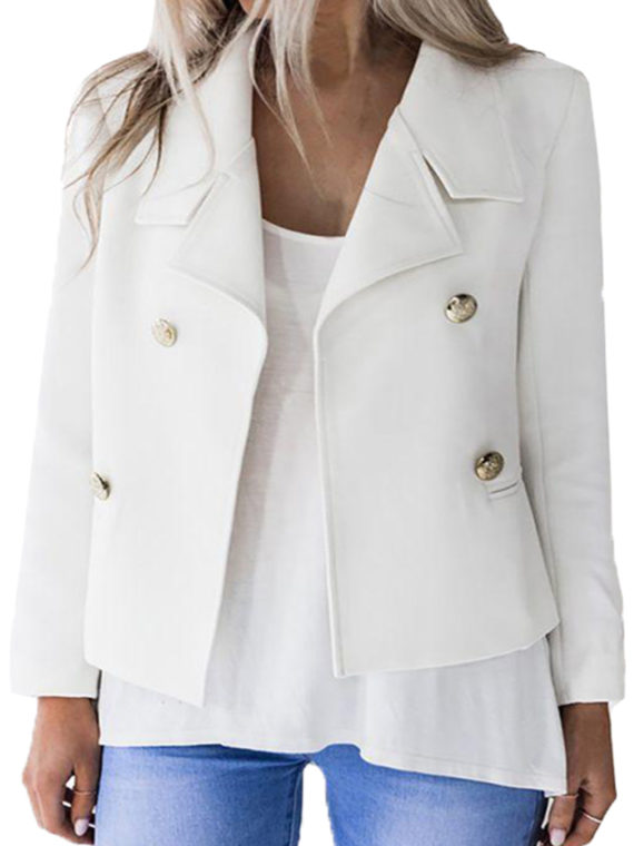 White Slim Bodycon Long Blazer